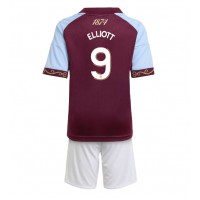 Stroje piłkarskie Aston Villa Harvey Elliott #9 Koszulka Podstawowej dla dzieci 2025-26 Krótki Rękaw (+ szorty)